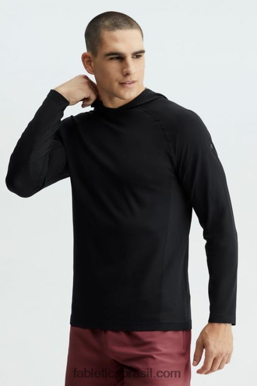 Fabletics preto 420HR3622 moletom do dia de treino homens