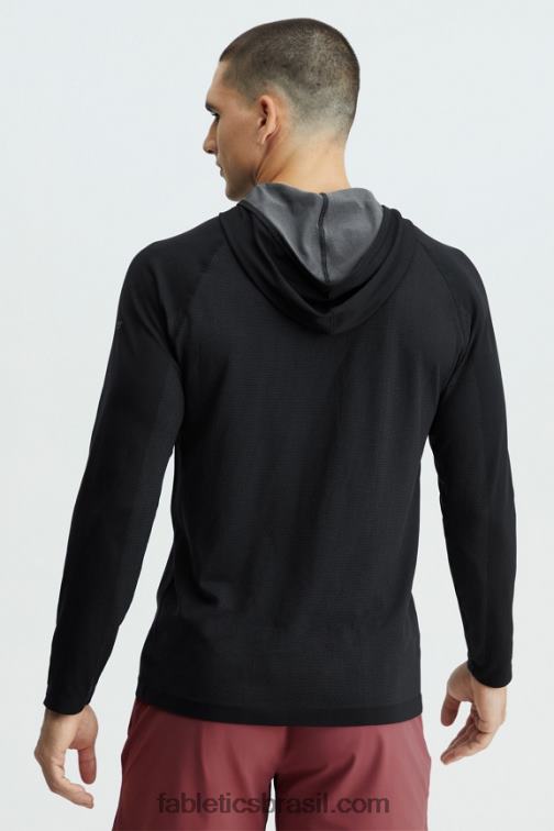 Fabletics preto 420HR3622 moletom do dia de treino homens