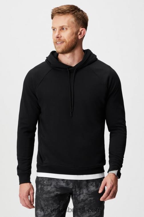 Fabletics preto 420HR3660 o moletom com capuz leve homens