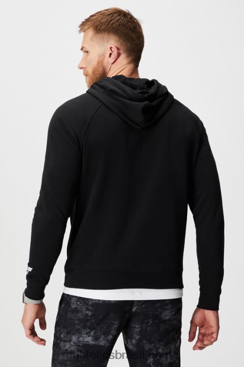 Fabletics preto 420HR3660 o moletom com capuz leve homens