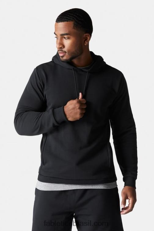 Fabletics preto 420HR3730 o moletom da quadra homens