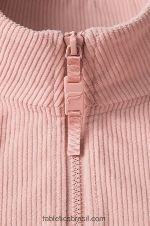 Fabletics ardósia rosa 420HR3639 the club cord 1/4 jaqueta com zíper homens