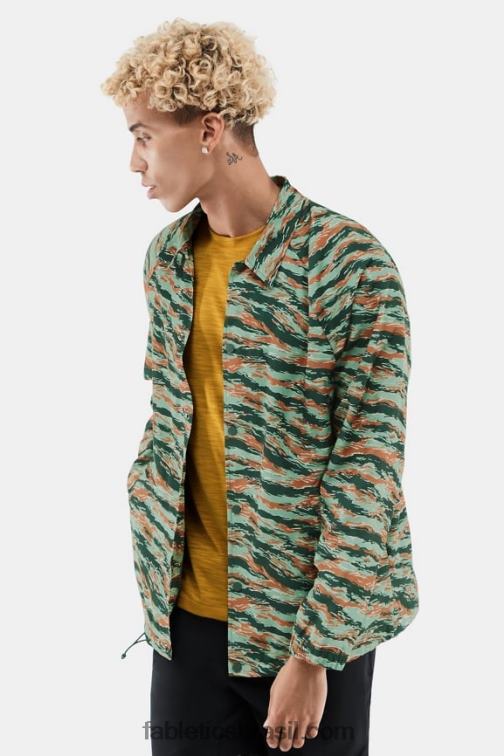 Fabletics camuflagem de tigre grande 420HR3645 a única jaqueta de treinador homens