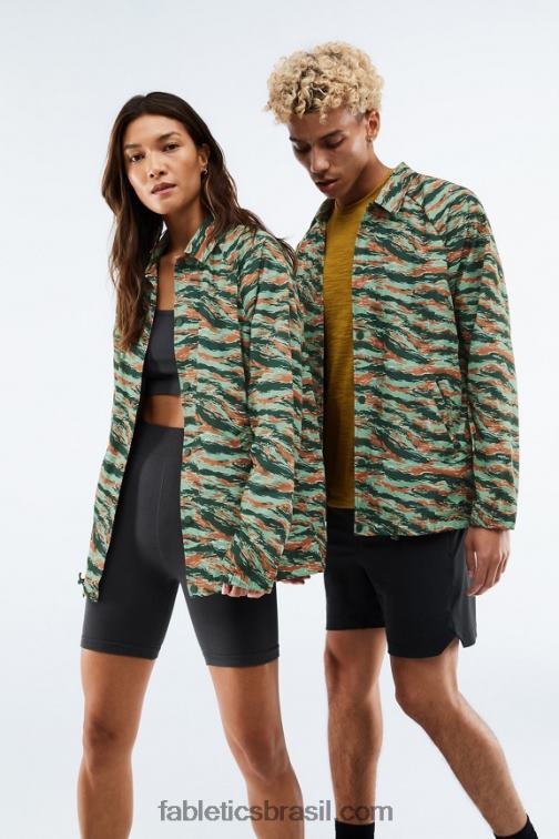 Fabletics camuflagem de tigre grande 420HR3645 a única jaqueta de treinador homens
