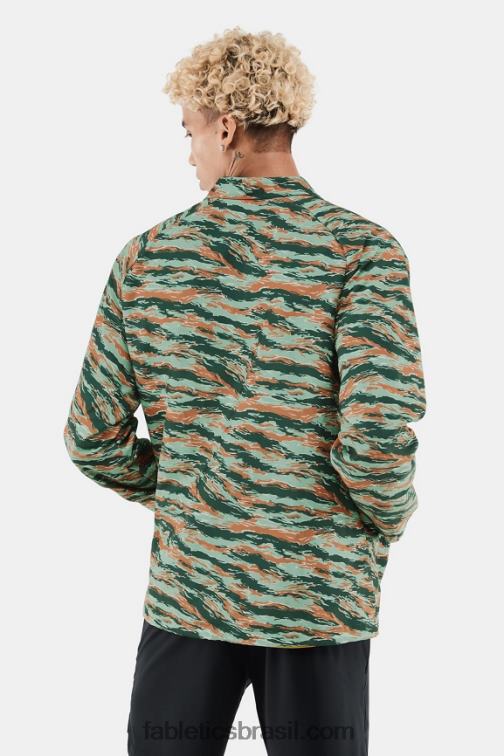 Fabletics camuflagem de tigre grande 420HR3645 a única jaqueta de treinador homens