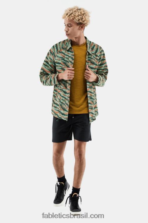 Fabletics camuflagem de tigre grande 420HR3645 a única jaqueta de treinador homens