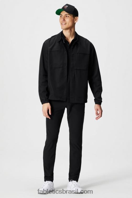 Fabletics preto 420HR3634 a jaqueta do posto avançado homens