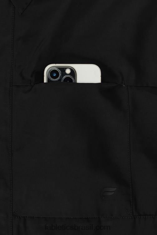 Fabletics preto 420HR3634 a jaqueta do posto avançado homens