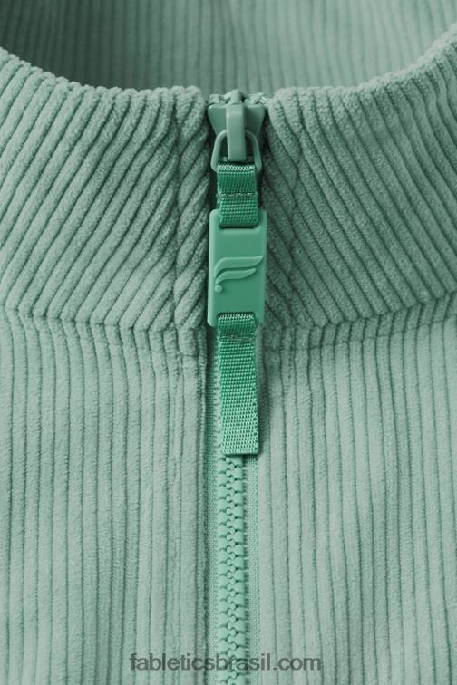 Fabletics tomilho cinza 420HR3638 the club cord 1/4 jaqueta com zíper homens