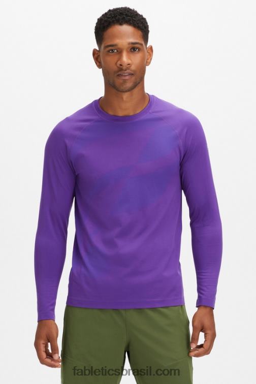 Fabletics abstrato violeta profundo f 420HR3567 the training day camiseta manga longa homens