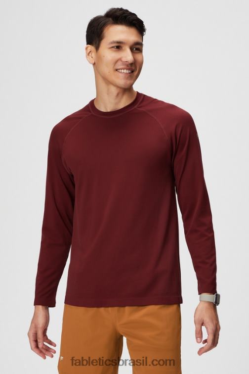 Fabletics adrenalina vermelha 420HR3563 the training day camiseta manga longa homens