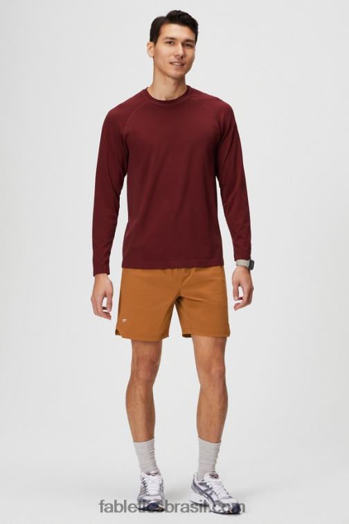 Fabletics adrenalina vermelha 420HR3563 the training day camiseta manga longa homens