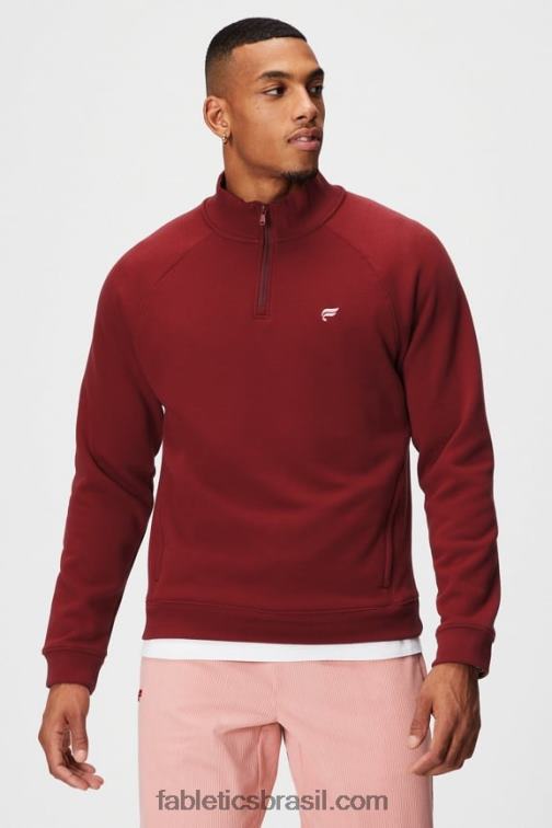 Fabletics adrenalina vermelha 420HR3603 o go-to 1/4 zip 186 homens