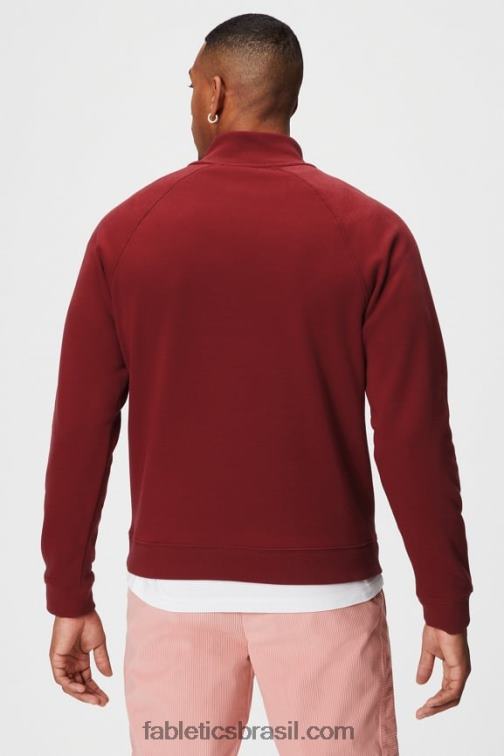 Fabletics adrenalina vermelha 420HR3603 o go-to 1/4 zip 186 homens