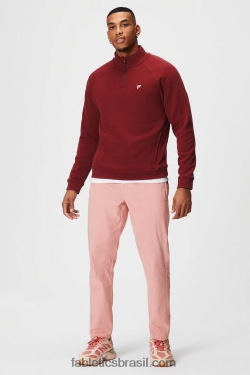 Fabletics adrenalina vermelha 420HR3603 o go-to 1/4 zip 186 homens