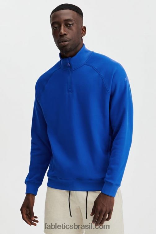 Fabletics azul clássico 420HR3615 o go-to 1/4 zip 189 homens