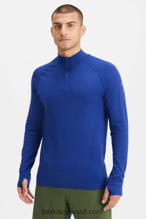 Fabletics azul francês 420HR3592 o dia de treino 1/4 zip homens