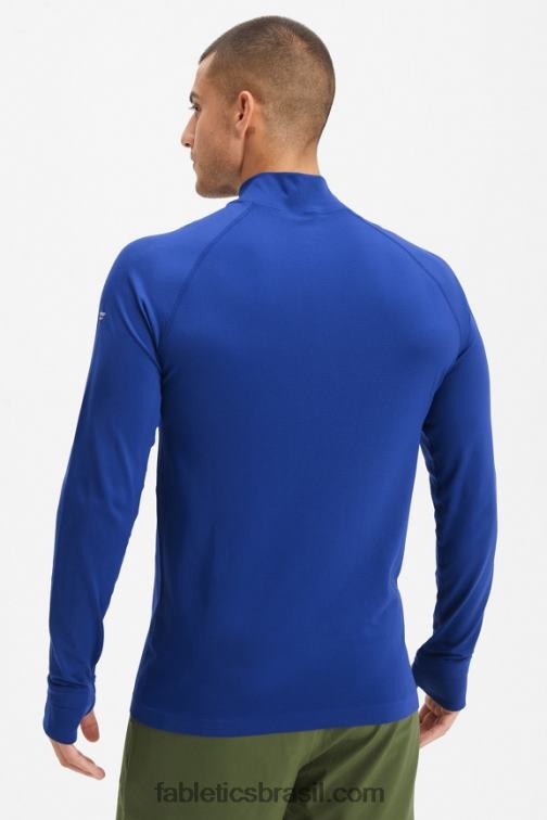 Fabletics azul francês 420HR3592 o dia de treino 1/4 zip homens