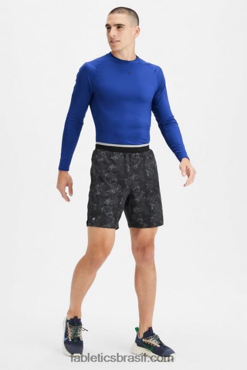 Fabletics azul francês 420HR3620 a camiseta ls da camada base homens