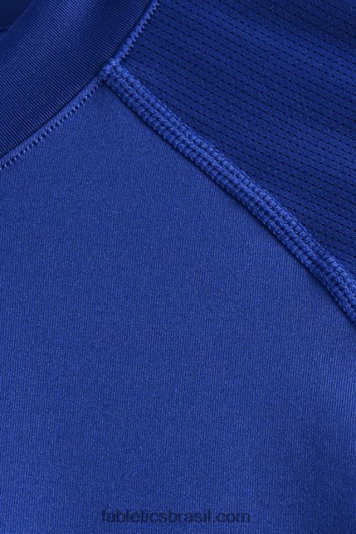 Fabletics azul francês 420HR3620 a camiseta ls da camada base homens