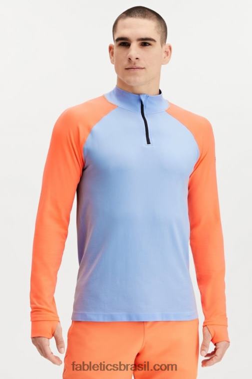 Fabletics bloco azul de vapor 420HR3599 o dia de treino 1/4 zip