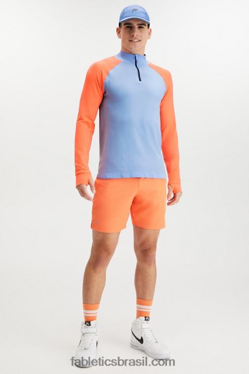 Fabletics bloco azul de vapor 420HR3599 o dia de treino 1/4 zip homens