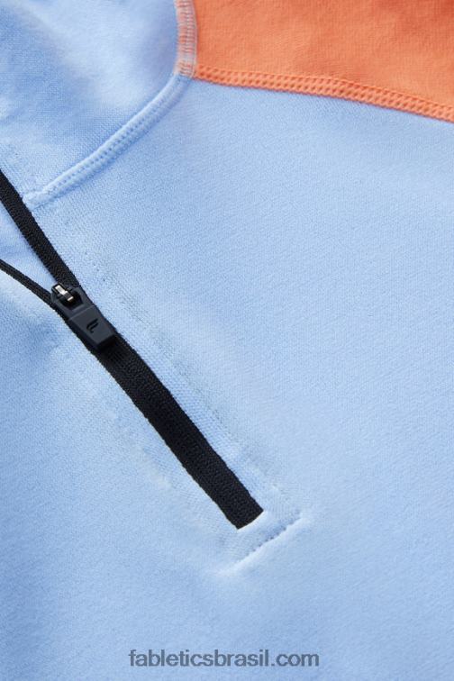 Fabletics bloco azul de vapor 420HR3599 o dia de treino 1/4 zip homens