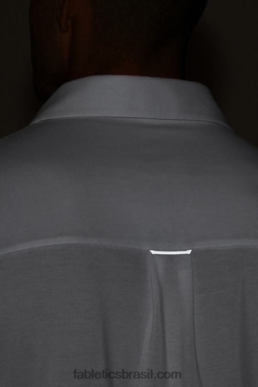 Fabletics branco clássico 420HR3581 o botão de manga longa traço para cima homens