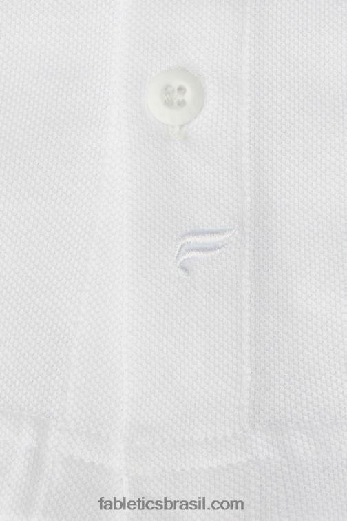 Fabletics branco clássico 420HR3581 o botão de manga longa traço para cima homens