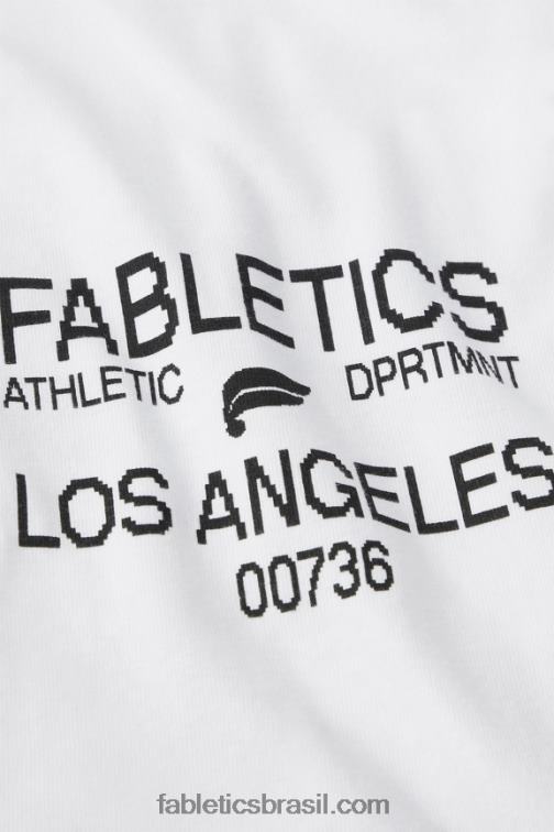 Fabletics camiseta branca 420HR3602 camiseta r&rls homens