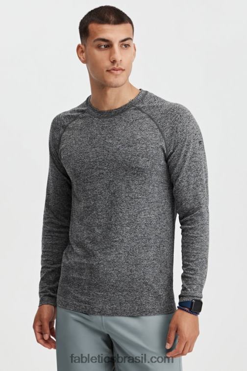 Fabletics cinza escuro htr 420HR3561 the training day camiseta manga longa homens