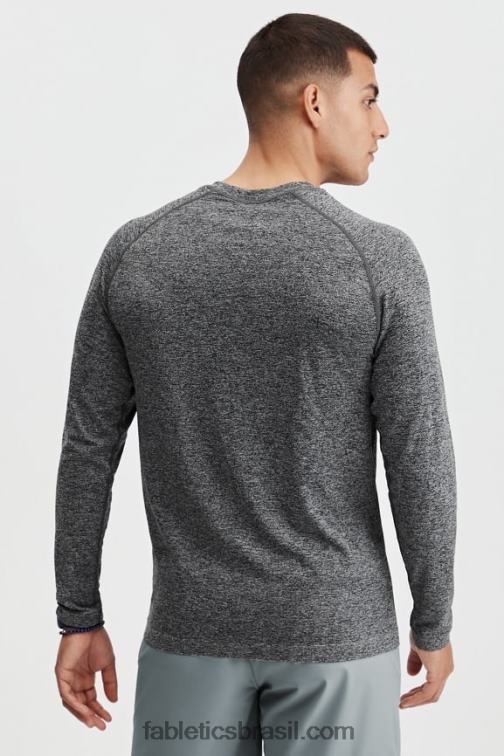 Fabletics cinza escuro htr 420HR3561 the training day camiseta manga longa homens