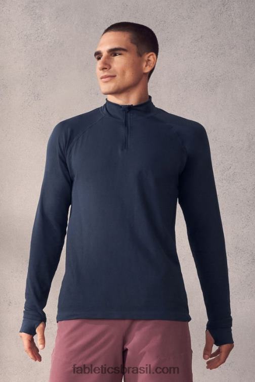 Fabletics marinho clássico 420HR3597 o dia de treino 1/4 zip homens