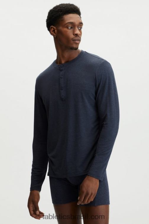 Fabletics marinho clássico 420HR3628 o restoreknit henley homens