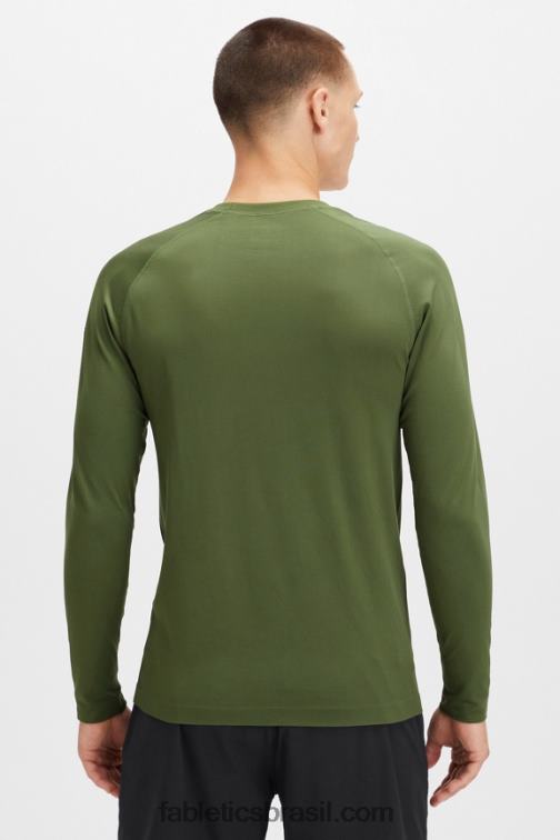 Fabletics musgo escuro 420HR3570 the training day camiseta manga longa homens