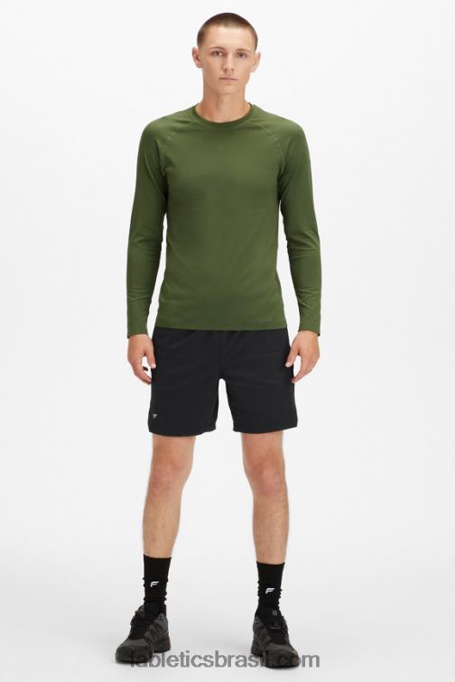 Fabletics musgo escuro 420HR3570 the training day camiseta manga longa homens