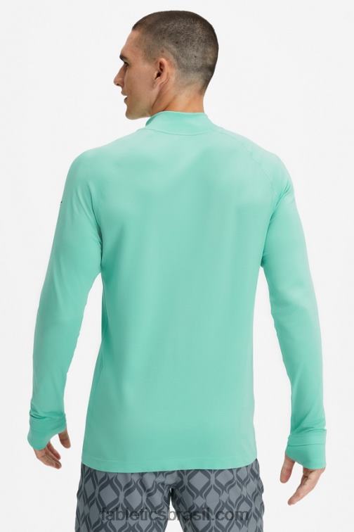Fabletics névoa de menta 420HR3593 o dia de treino 1/4 zip homens