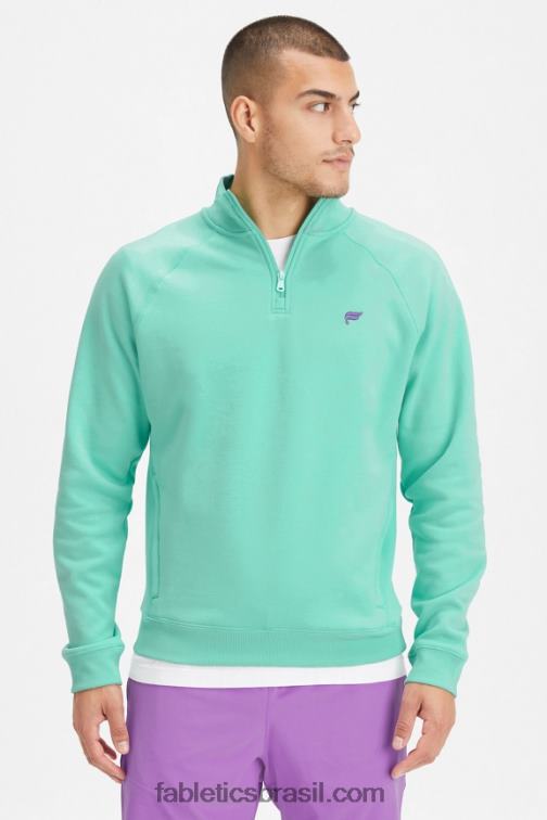 Fabletics névoa de menta 420HR3608 o go-to 1/4 zip 187 homens