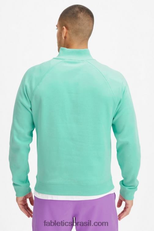 Fabletics névoa de menta 420HR3608 o go-to 1/4 zip 187 homens