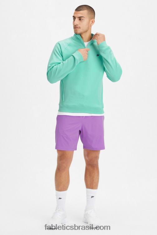 Fabletics névoa de menta 420HR3608 o go-to 1/4 zip 187 homens