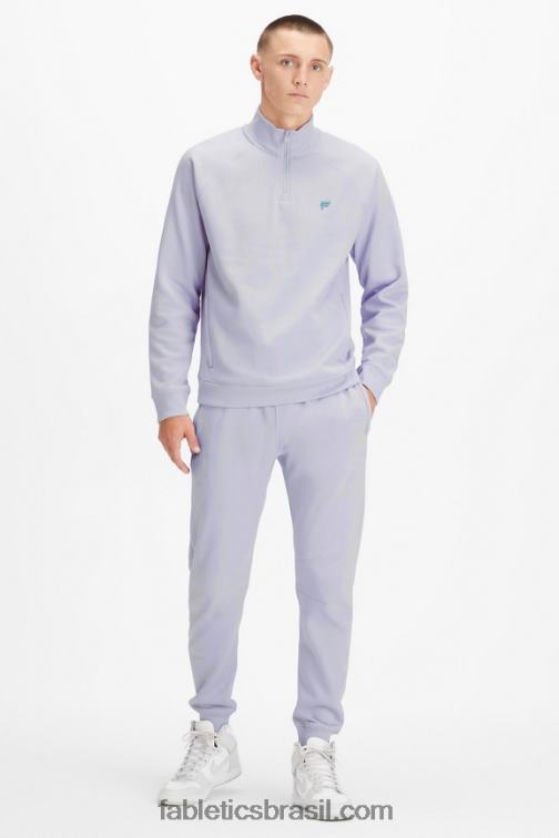 Fabletics névoa lilás 420HR3618 o go-to 1/4 zip 189 homens
