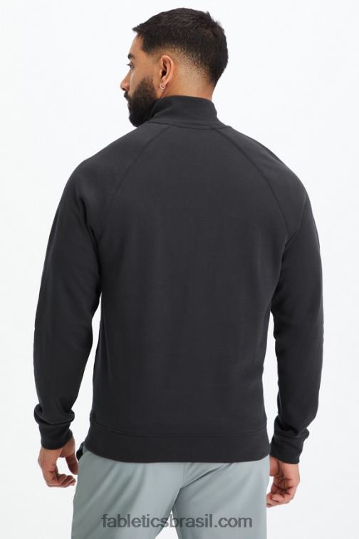 Fabletics preto 420HR3577 o leve go-to 1/4 zip homens