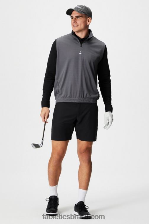 Fabletics preto 420HR3579 o botão de manga longa traço para cima homens