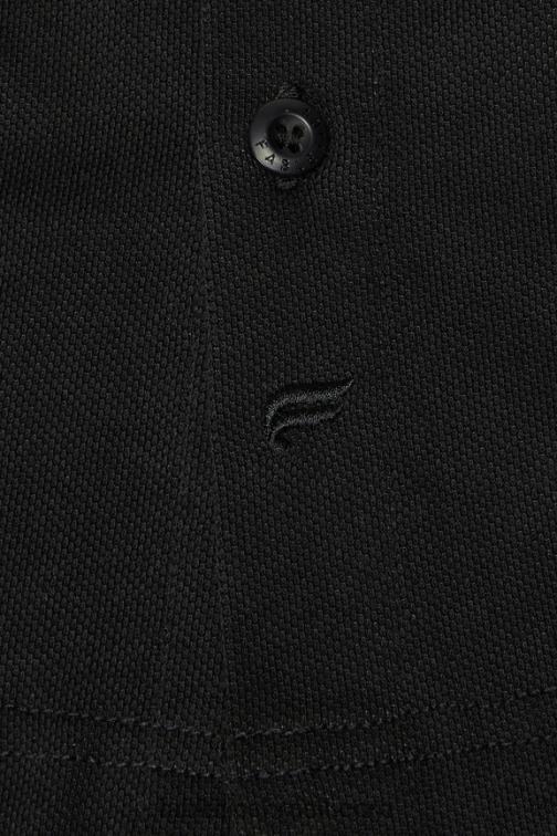 Fabletics preto 420HR3579 o botão de manga longa traço para cima homens