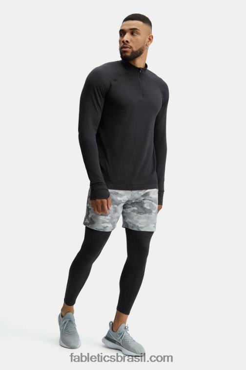 Fabletics preto 420HR3595 o dia de treino 1/4 zip homens