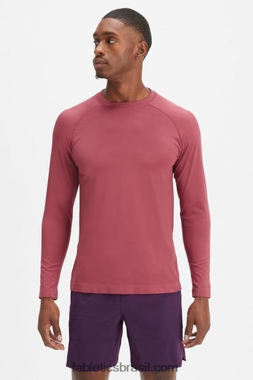 Fabletics rosa de madeira 420HR3564 the training day camiseta manga longa homens