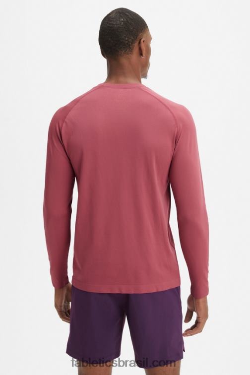 Fabletics rosa de madeira 420HR3564 the training day camiseta manga longa homens