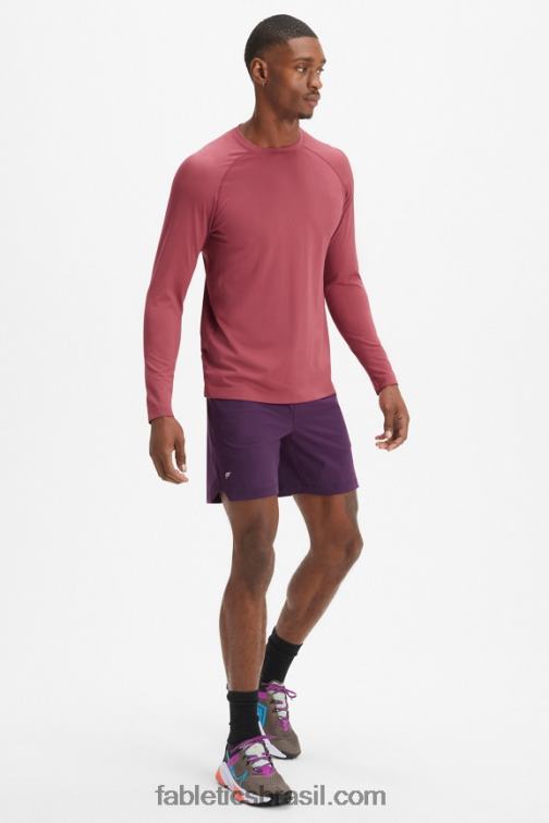 Fabletics rosa de madeira 420HR3564 the training day camiseta manga longa homens