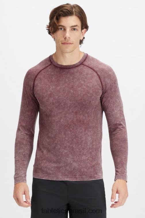 Fabletics sangue de boi lavado 420HR3569 the training day camiseta manga longa homens