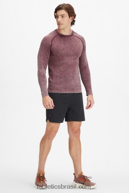 Fabletics sangue de boi lavado 420HR3569 the training day camiseta manga longa homens